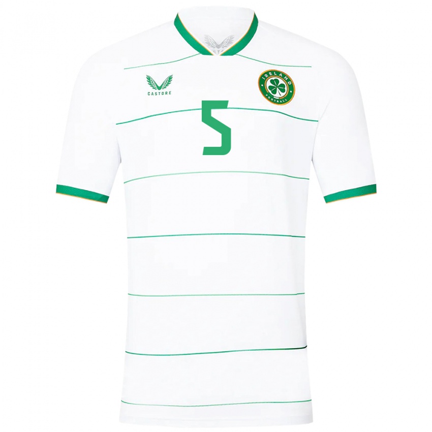 Niño Camiseta Irlanda Caitlin Hayes #5 Blanco 2ª Equipación 24-26 La Camisa