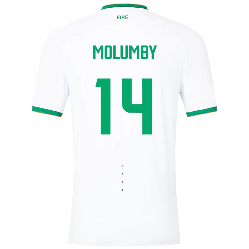 Niño Camiseta Irlanda Jayson Molumby #14 Blanco 2ª Equipación 24-26 La Camisa