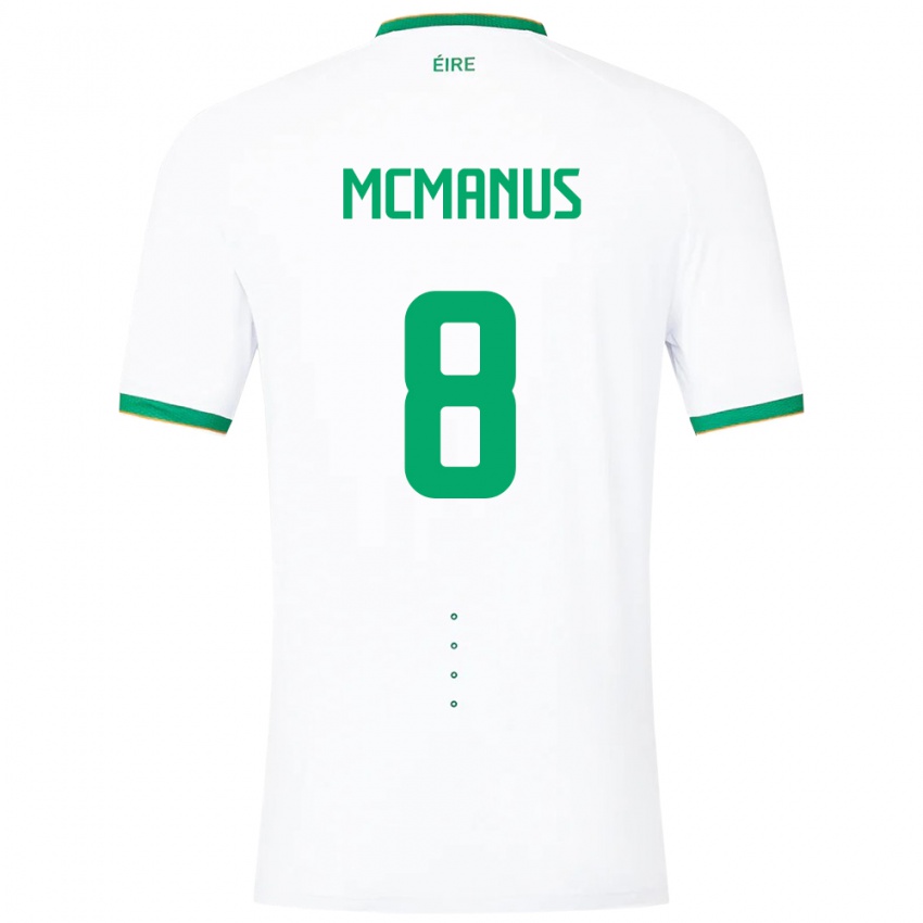 Niño Camiseta Irlanda James Mcmanus #8 Blanco 2ª Equipación 24-26 La Camisa