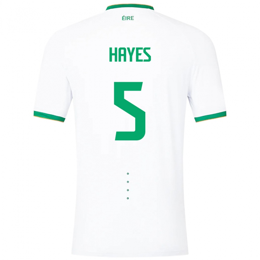 Niño Camiseta Irlanda Caitlin Hayes #5 Blanco 2ª Equipación 24-26 La Camisa