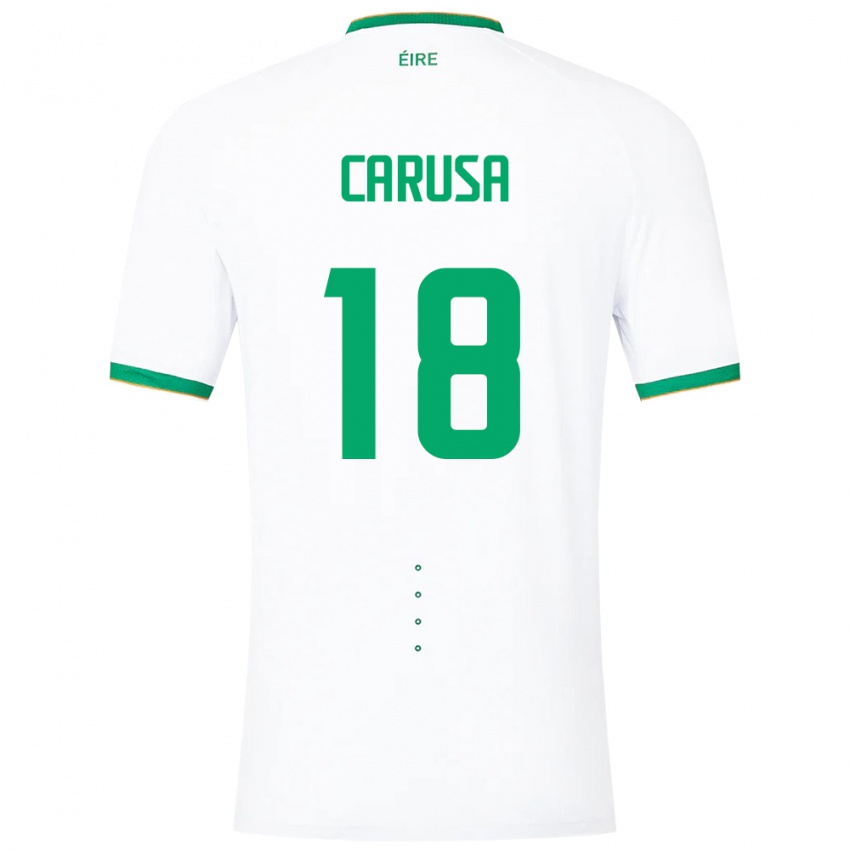 Niño Camiseta Irlanda Kyra Carusa #18 Blanco 2ª Equipación 24-26 La Camisa