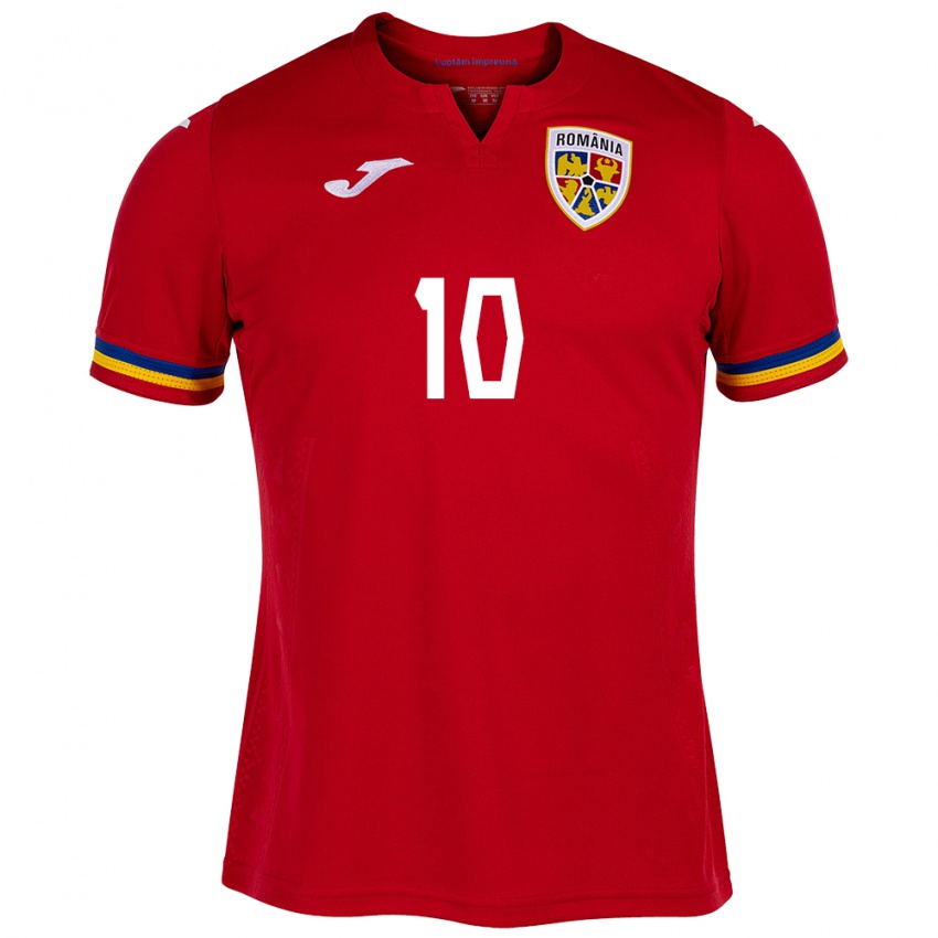 Niño Camiseta Rumania Nicolae Stanciu #10 Rojo 2ª Equipación 24-26 La Camisa