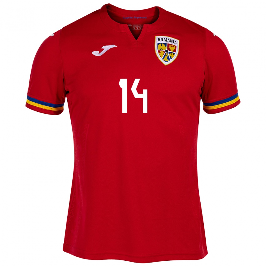 Niño Camiseta Rumania Ianis Hagi #14 Rojo 2ª Equipación 24-26 La Camisa