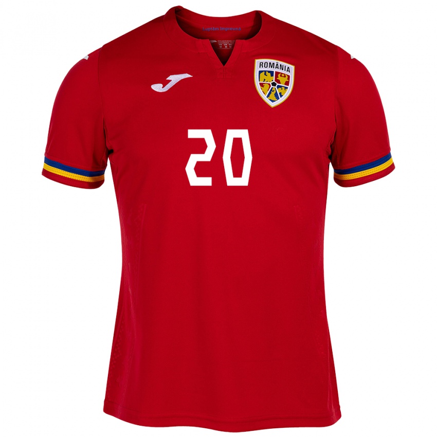 Niño Camiseta Rumania Alexandru Musi #20 Rojo 2ª Equipación 24-26 La Camisa