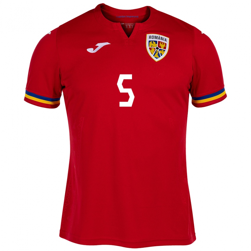 Niño Camiseta Rumania Ümit Akdağ #5 Rojo 2ª Equipación 24-26 La Camisa