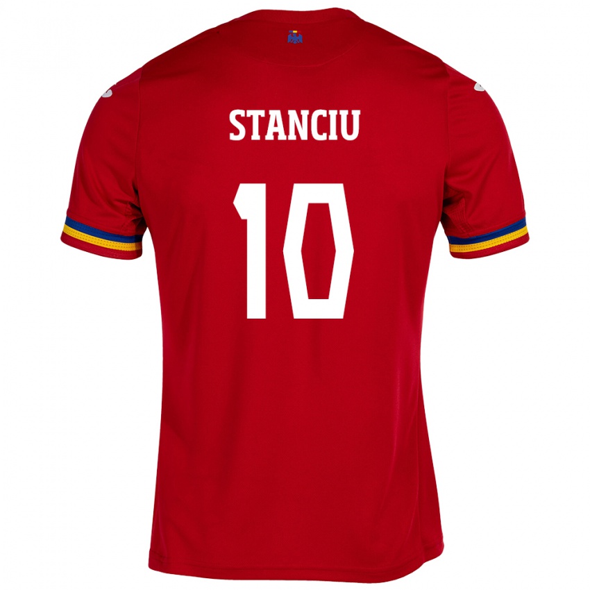 Niño Camiseta Rumania Nicolae Stanciu #10 Rojo 2ª Equipación 24-26 La Camisa