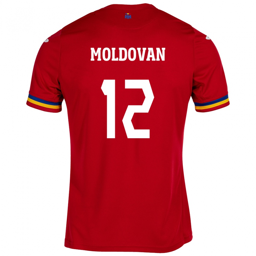 Niño Camiseta Rumania Horaţiu Moldovan #12 Rojo 2ª Equipación 24-26 La Camisa