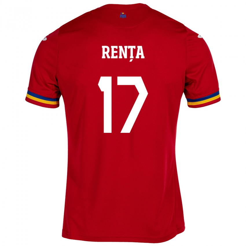 Niño Camiseta Rumania Denis Rența #17 Rojo 2ª Equipación 24-26 La Camisa