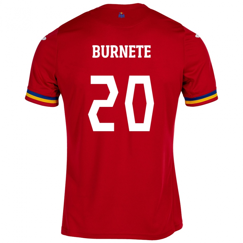 Niño Camiseta Rumania Rareș Burnete #20 Rojo 2ª Equipación 24-26 La Camisa