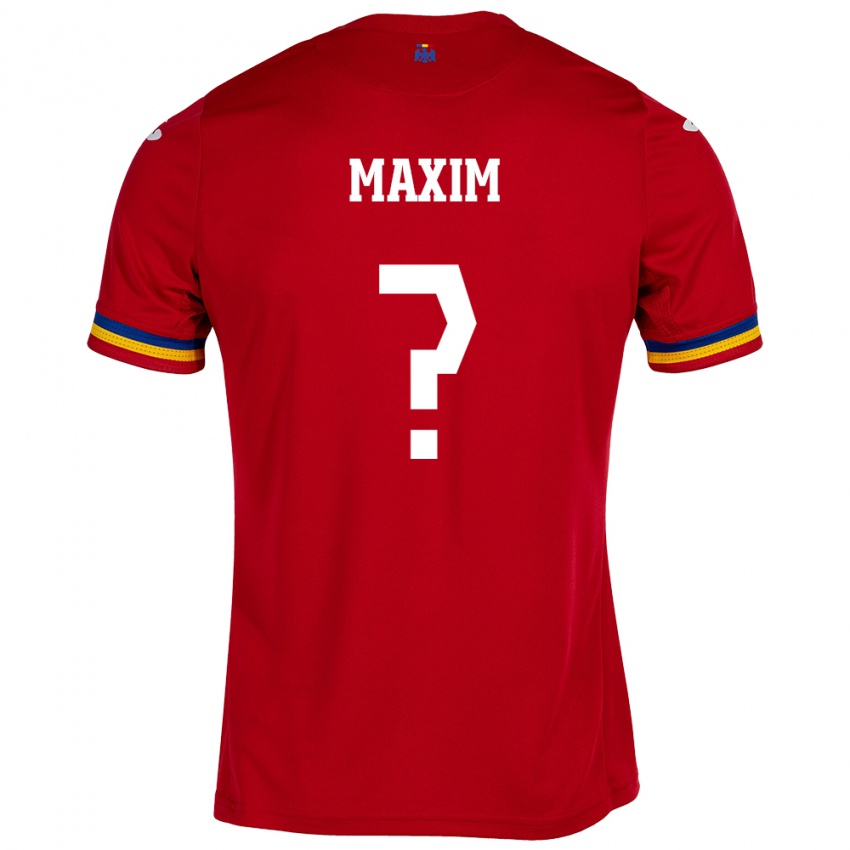 Niño Camiseta Rumania Alexandru Maxim #0 Rojo 2ª Equipación 24-26 La Camisa