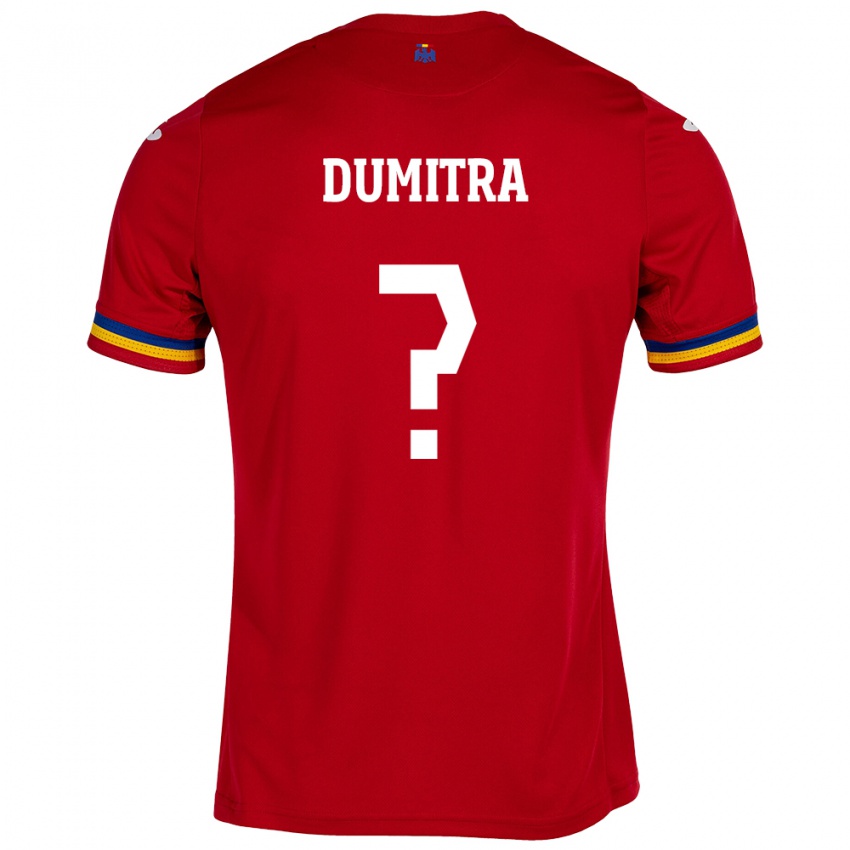 Niño Camiseta Rumania John Dumitra #0 Rojo 2ª Equipación 24-26 La Camisa