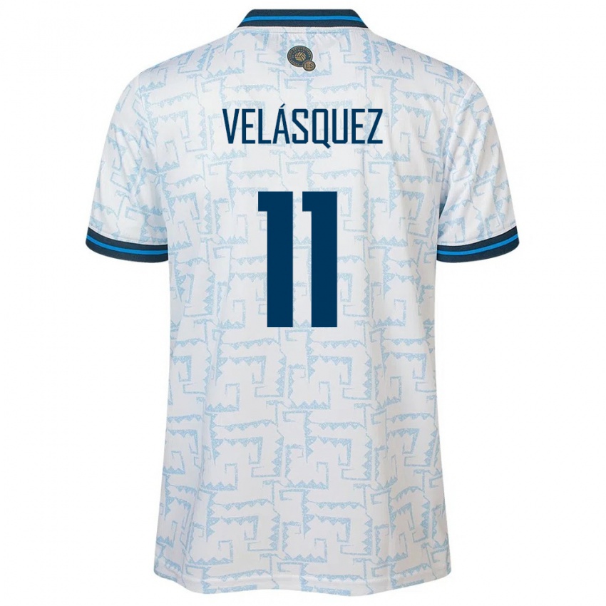 Niño Camiseta El Salvador Jackeline Velásquez #11 Blanco 2ª Equipación 24-26 La Camisa