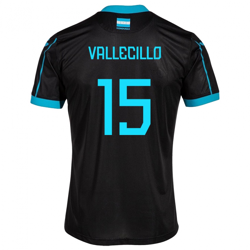 Niño Camiseta Honduras Eric Vallecillo #15 Negro 2ª Equipación 24-26 La Camisa