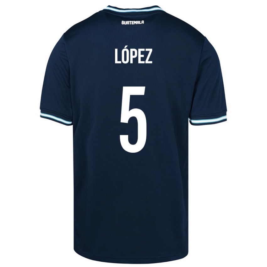 Niño Camiseta Guatemala Jeffery López #5 Azul 2ª Equipación 24-26 La Camisa