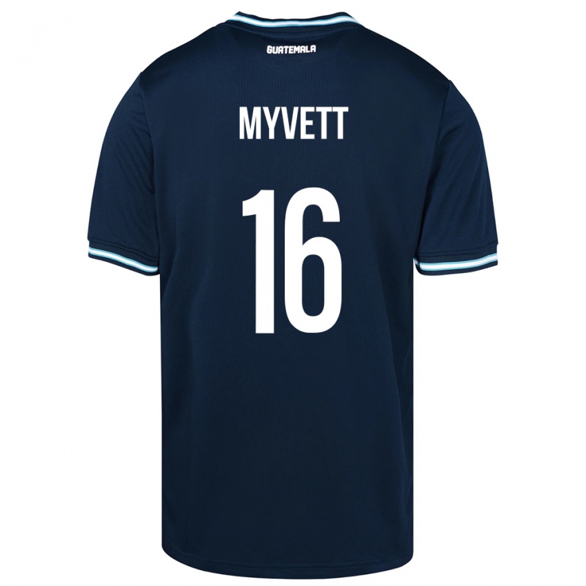 Niño Camiseta Guatemala Jemery Myvett #16 Azul 2ª Equipación 24-26 La Camisa