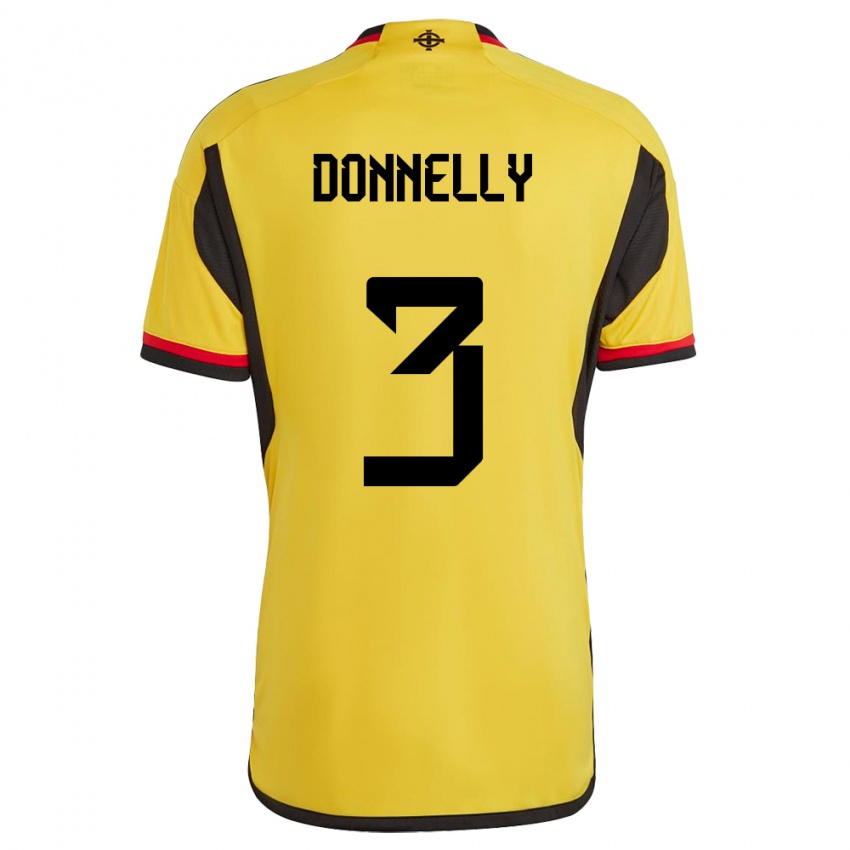 Niño Camiseta Irlanda Del Norte Aaron Donnelly #3 Blanco 2ª Equipación 24-26 La Camisa