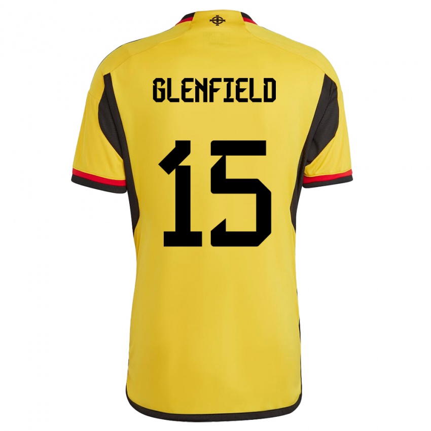 Niño Camiseta Irlanda Del Norte Sam Glenfield #15 Blanco 2ª Equipación 24-26 La Camisa