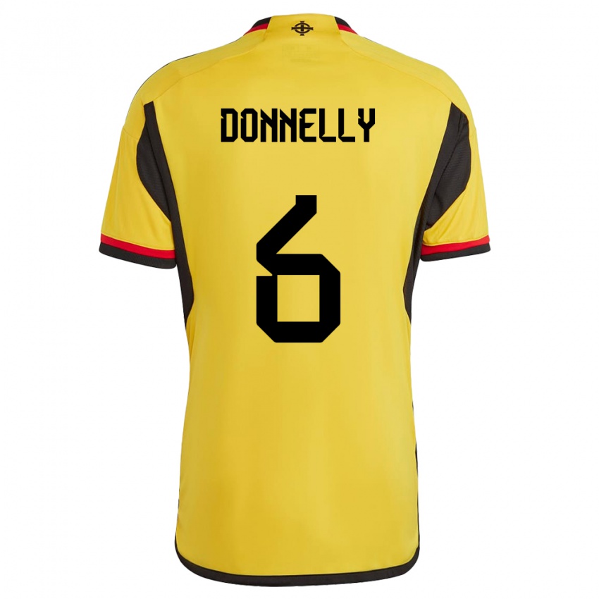 Niño Camiseta Irlanda Del Norte Ryan Donnelly #6 Blanco 2ª Equipación 24-26 La Camisa