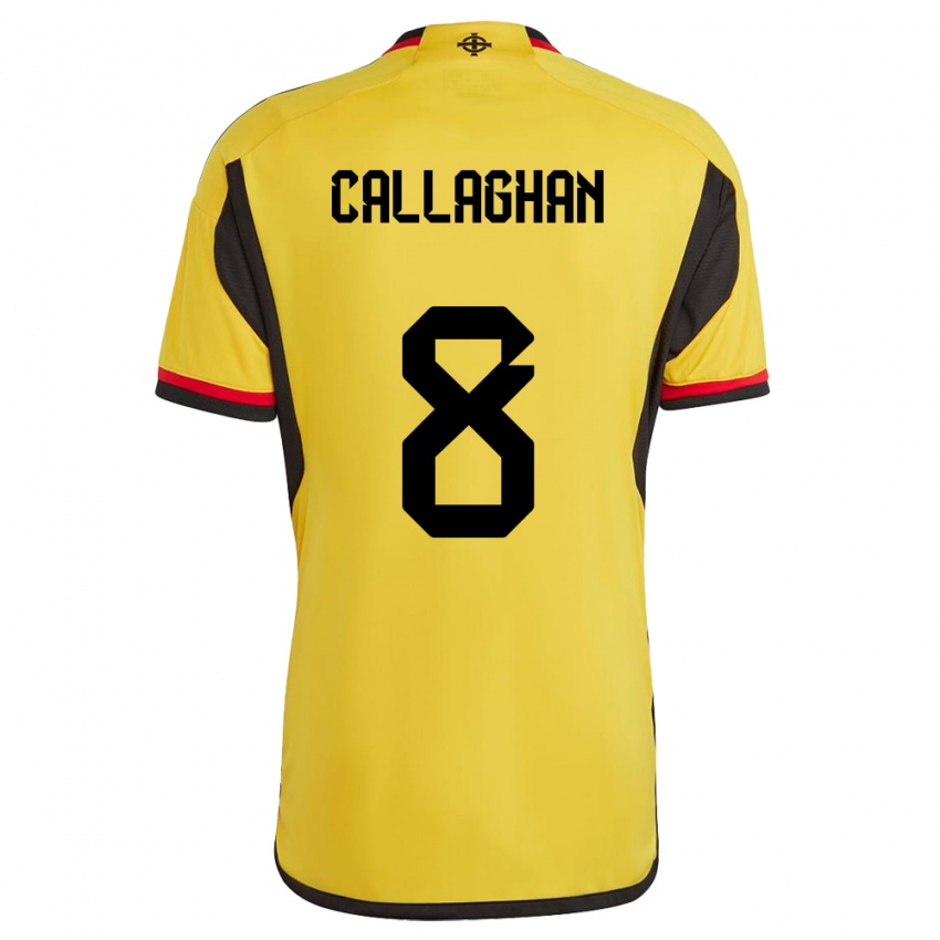 Niño Camiseta Irlanda Del Norte Marissa Callaghan #8 Blanco 2ª Equipación 24-26 La Camisa