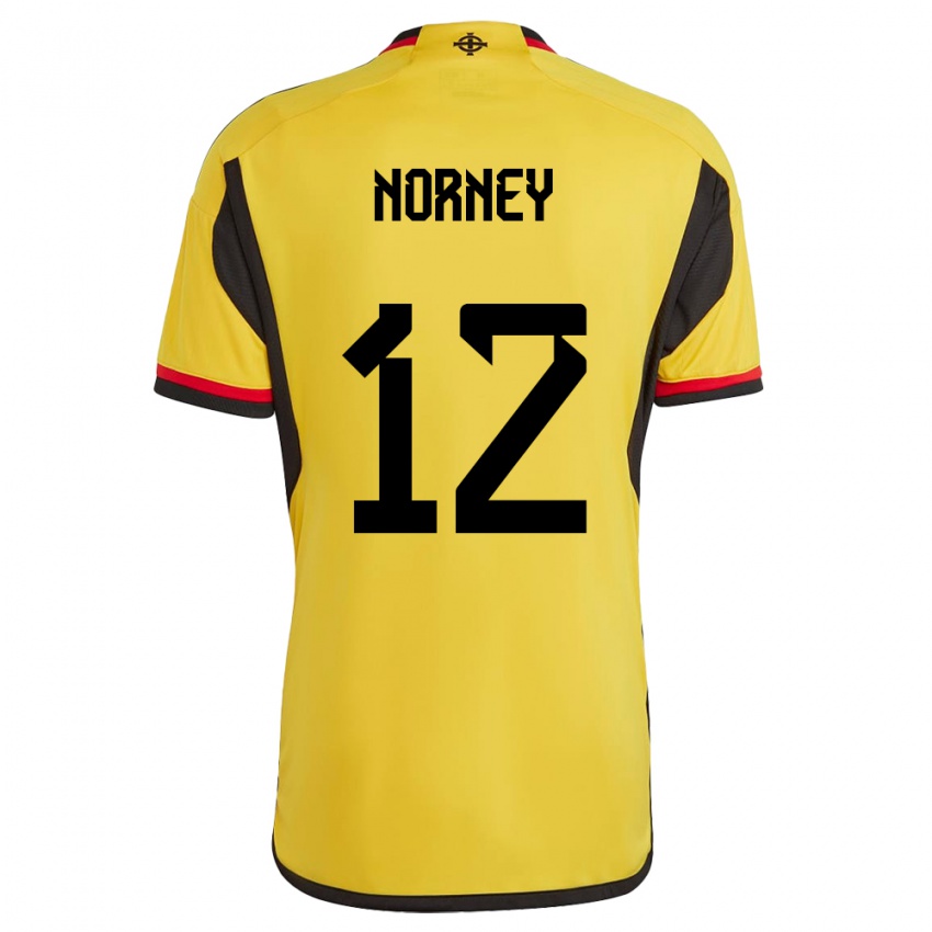 Niño Camiseta Irlanda Del Norte Rachael Norney #12 Blanco 2ª Equipación 24-26 La Camisa