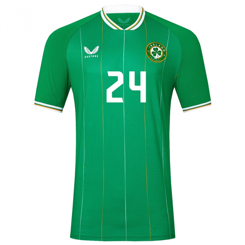 Hombre Camiseta Irlanda Sean Roughan #24 Verde 1ª Equipación 24-26 La Camisa