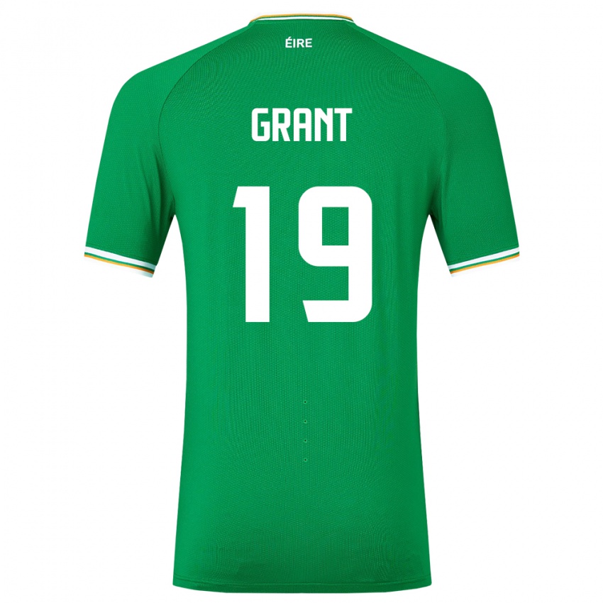 Hombre Camiseta Irlanda Ciara Grant #19 Verde 1ª Equipación 24-26 La Camisa