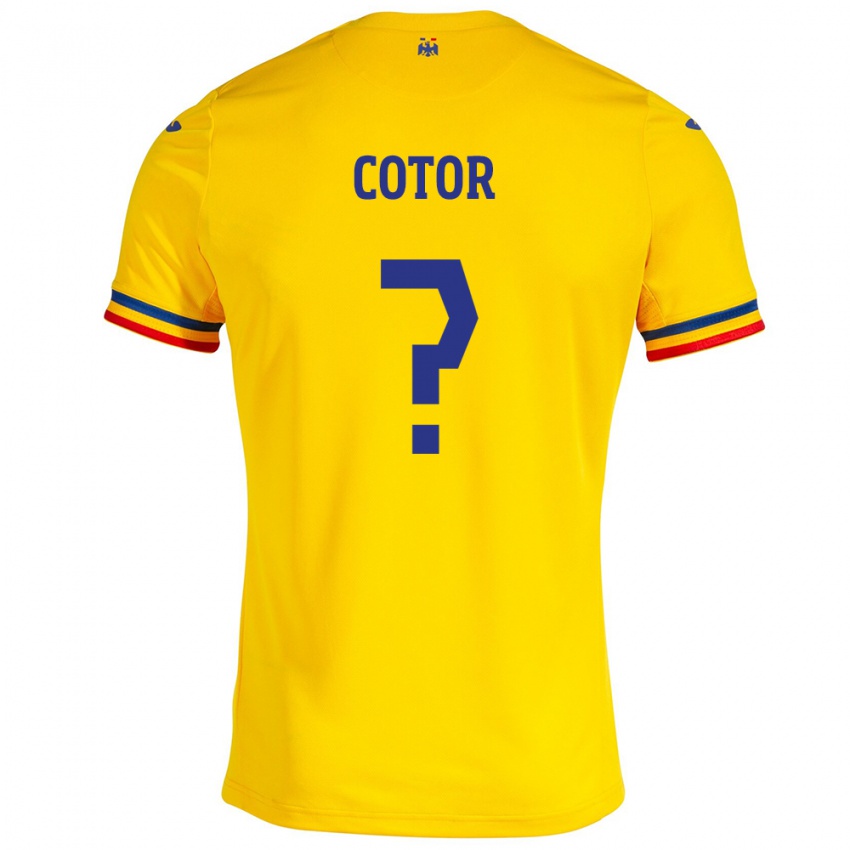 Hombre Camiseta Rumania Eduard Cotor #0 Amarillo 1ª Equipación 24-26 La Camisa