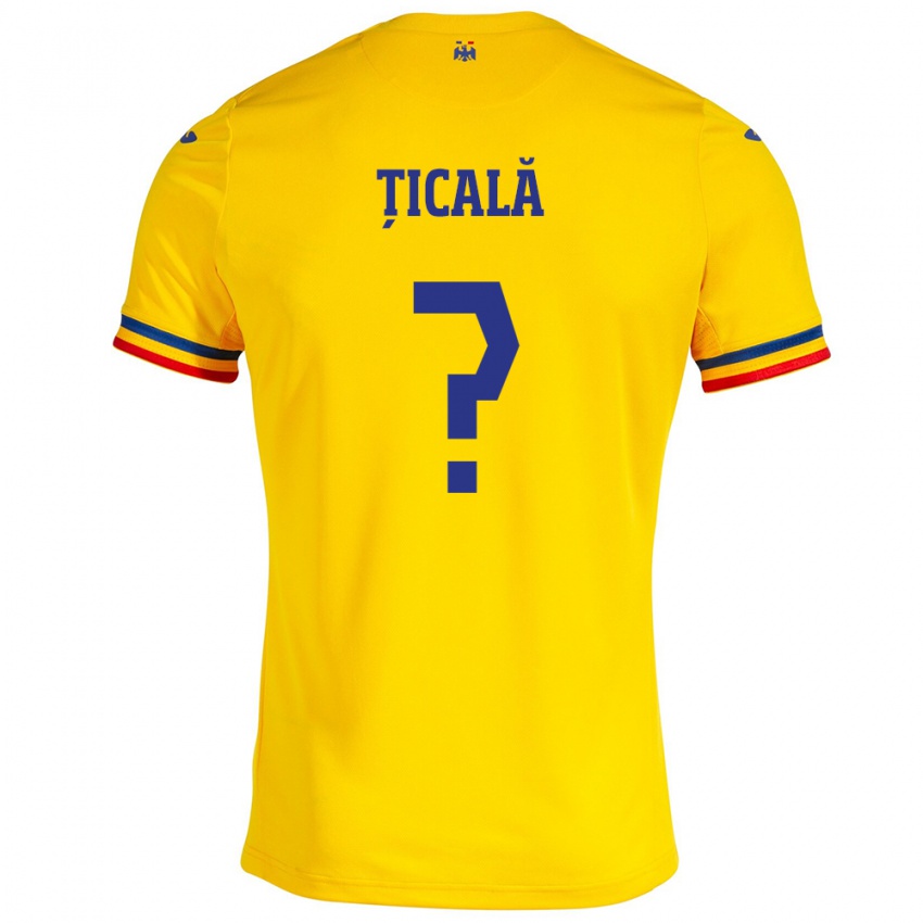 Hombre Camiseta Rumania Matei Țicală #0 Amarillo 1ª Equipación 24-26 La Camisa