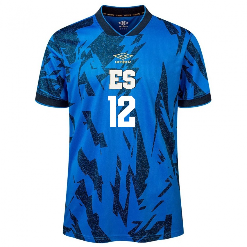 Hombre Camiseta El Salvador Abigaíl López #12 Azul 1ª Equipación 24-26 La Camisa