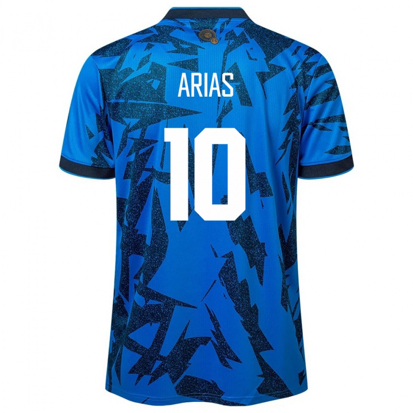 Hombre Camiseta El Salvador Cristopher Arias #10 Azul 1ª Equipación 24-26 La Camisa