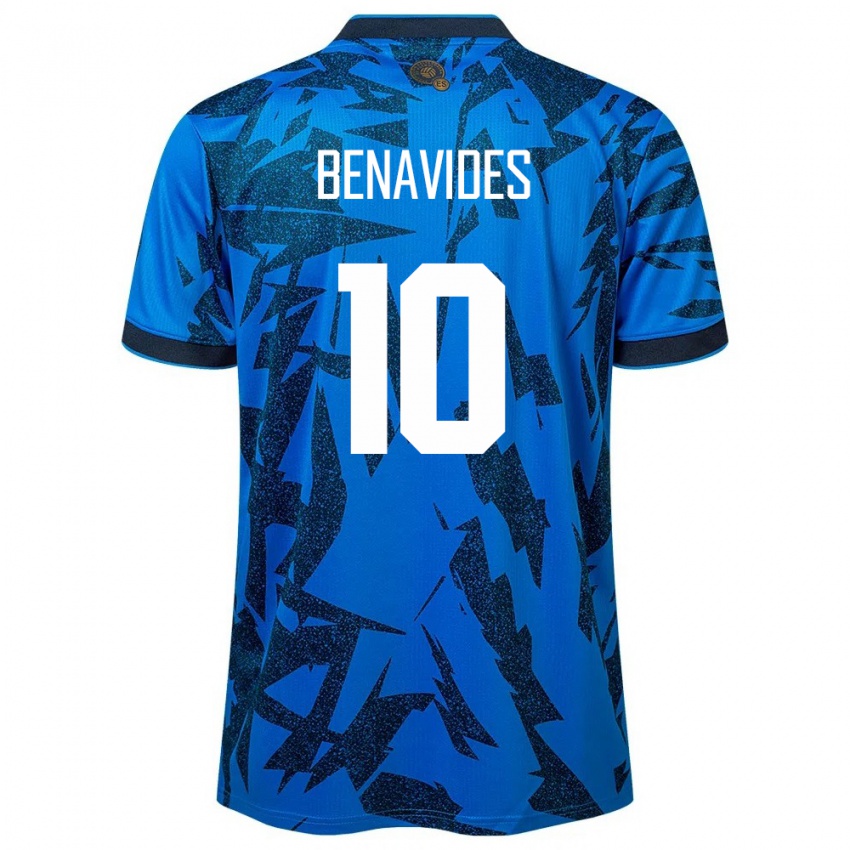 Hombre Camiseta El Salvador Matthew Benavides #10 Azul 1ª Equipación 24-26 La Camisa