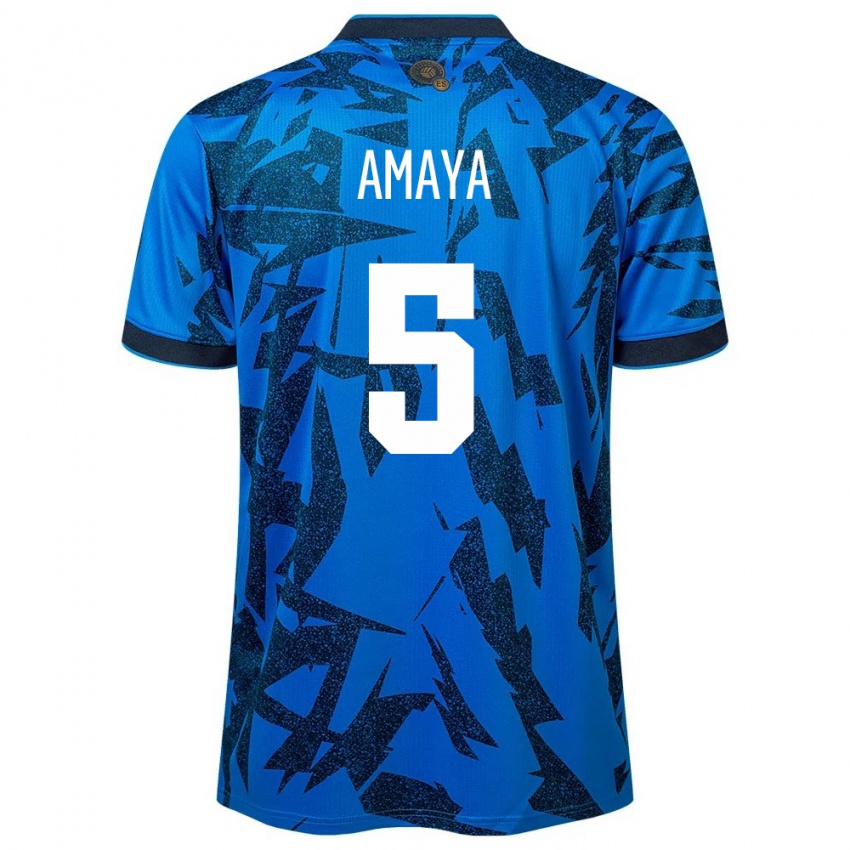 Hombre Camiseta El Salvador Nicolle Amaya #5 Azul 1ª Equipación 24-26 La Camisa