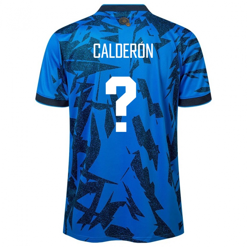 Hombre Camiseta El Salvador Paola Calderón #0 Azul 1ª Equipación 24-26 La Camisa