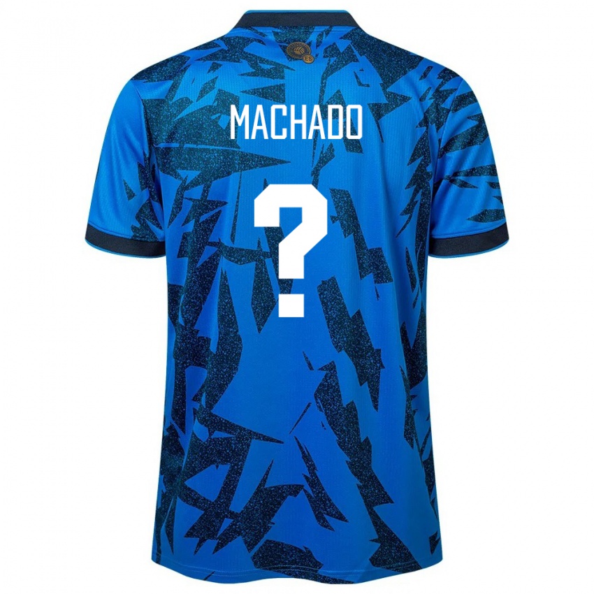 Hombre Camiseta El Salvador Angie Machado #0 Azul 1ª Equipación 24-26 La Camisa