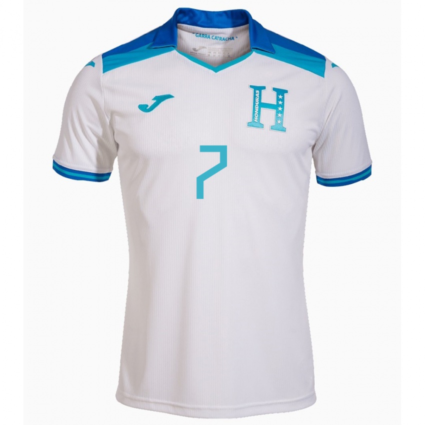 Hombre Camiseta Honduras Nixon Cruz #7 Blanco 1ª Equipación 24-26 La Camisa