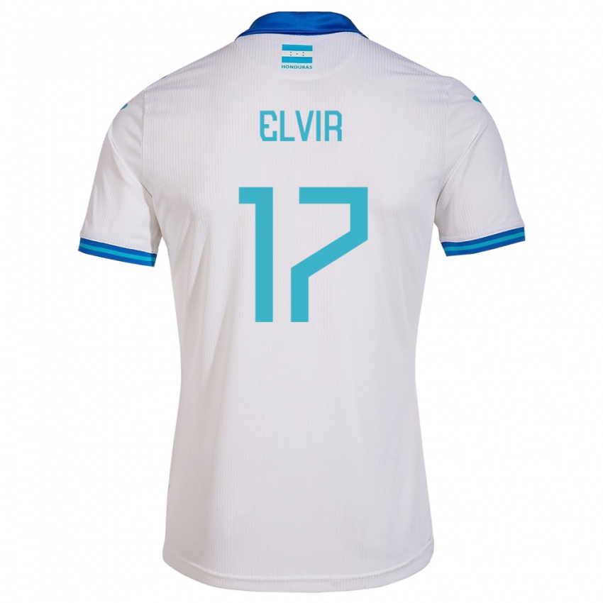 Hombre Camiseta Honduras Samuel Elvir #17 Blanco 1ª Equipación 24-26 La Camisa