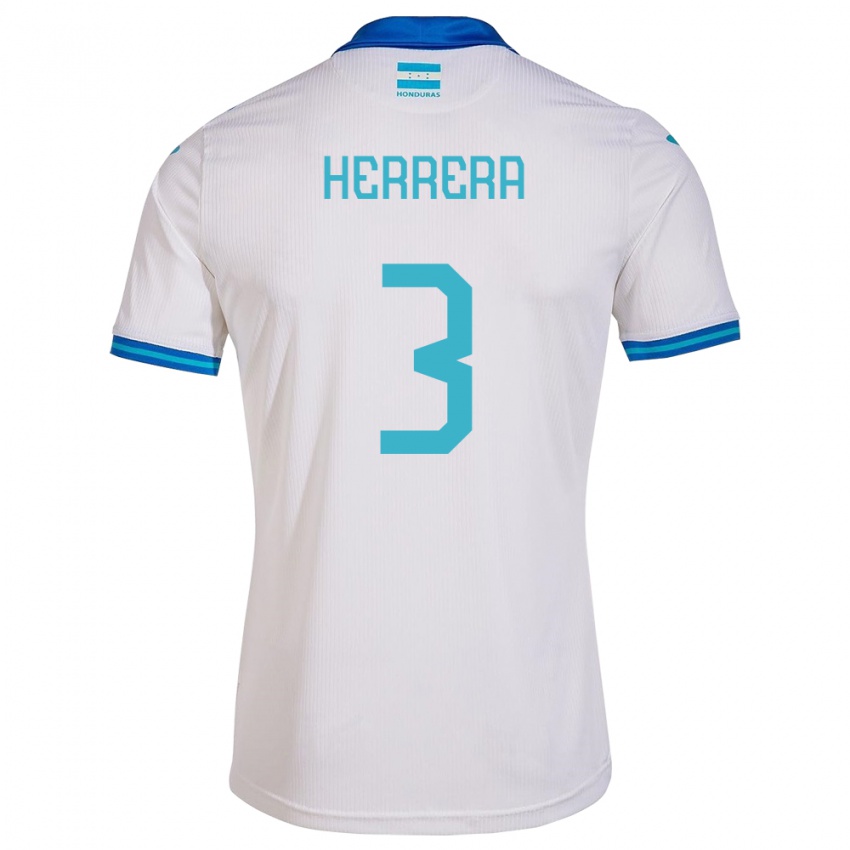 Hombre Camiseta Honduras David Herrera #3 Blanco 1ª Equipación 24-26 La Camisa