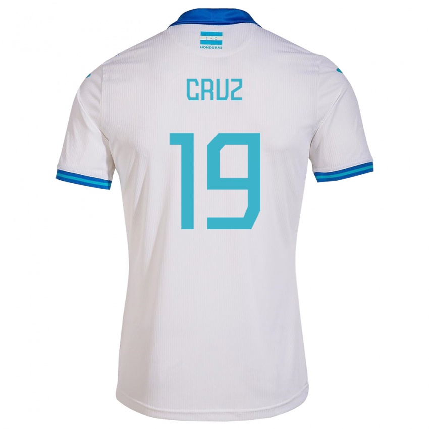 Hombre Camiseta Honduras Russel Cruz #19 Blanco 1ª Equipación 24-26 La Camisa