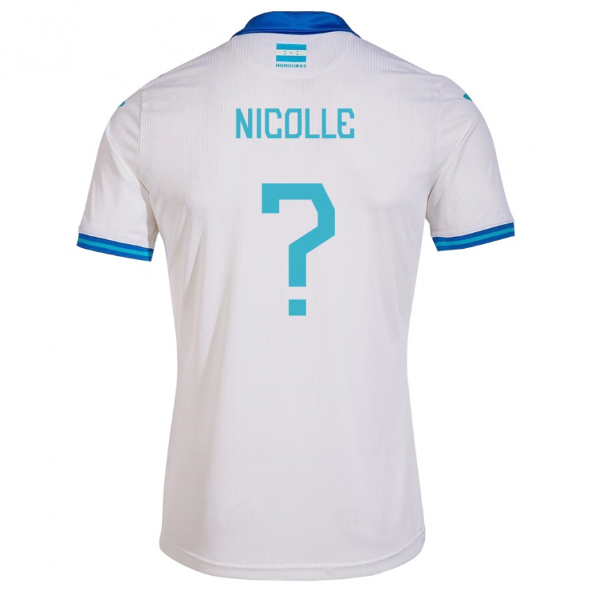 Hombre Camiseta Honduras Nicolle García #0 Blanco 1ª Equipación 24-26 La Camisa