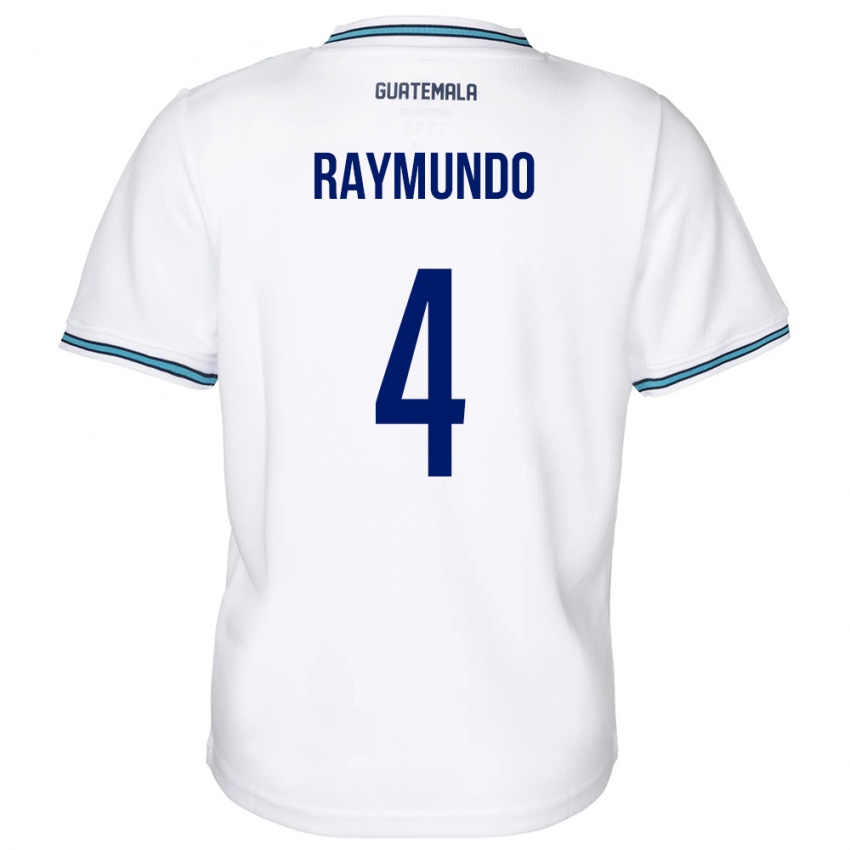 Hombre Camiseta Guatemala Cristopher Raymundo #4 Blanco 1ª Equipación 24-26 La Camisa