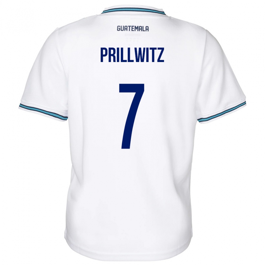 Hombre Camiseta Guatemala Héctor Prillwitz #7 Blanco 1ª Equipación 24-26 La Camisa