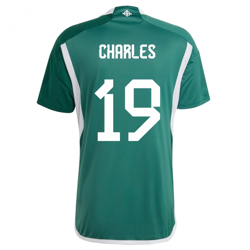 Hombre Camiseta Irlanda Del Norte Shea Charles #19 Verde 1ª Equipación 24-26 La Camisa