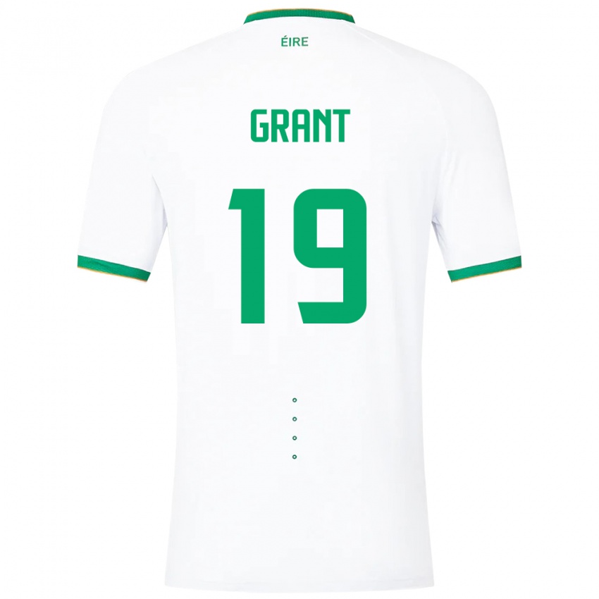 Hombre Camiseta Irlanda Ciara Grant #19 Blanco 2ª Equipación 24-26 La Camisa