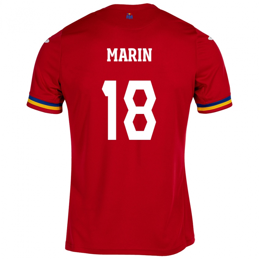 Hombre Camiseta Rumania Răzvan Marin #18 Rojo 2ª Equipación 24-26 La Camisa