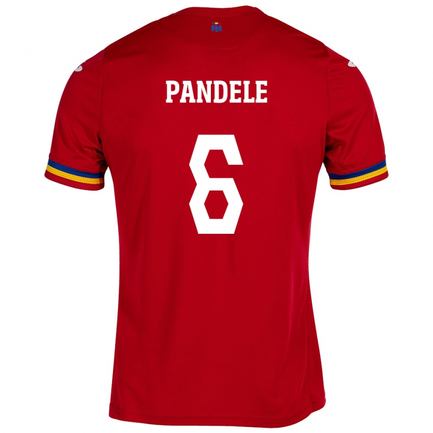 Hombre Camiseta Rumania Andrei Pandele #6 Rojo 2ª Equipación 24-26 La Camisa