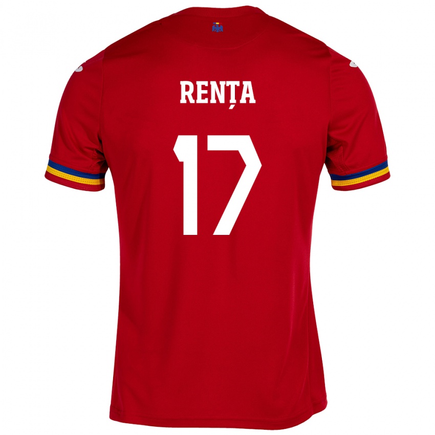 Hombre Camiseta Rumania Denis Rența #17 Rojo 2ª Equipación 24-26 La Camisa