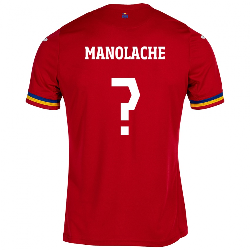 Hombre Camiseta Rumania Luca Manolache #0 Rojo 2ª Equipación 24-26 La Camisa