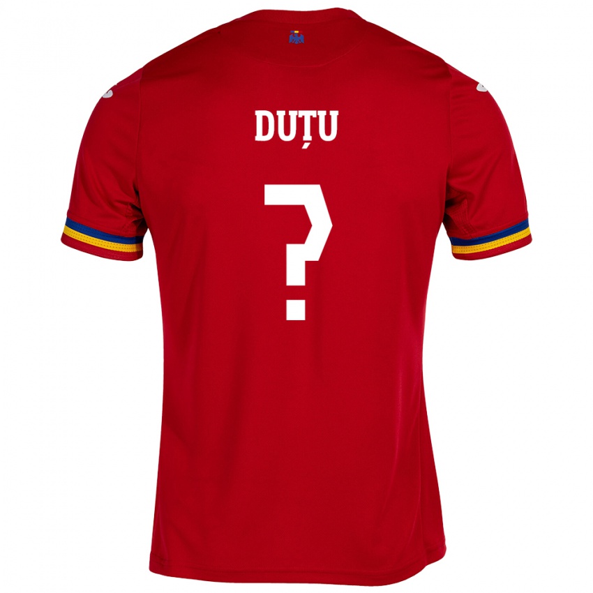 Hombre Camiseta Rumania Matteo Duțu #0 Rojo 2ª Equipación 24-26 La Camisa