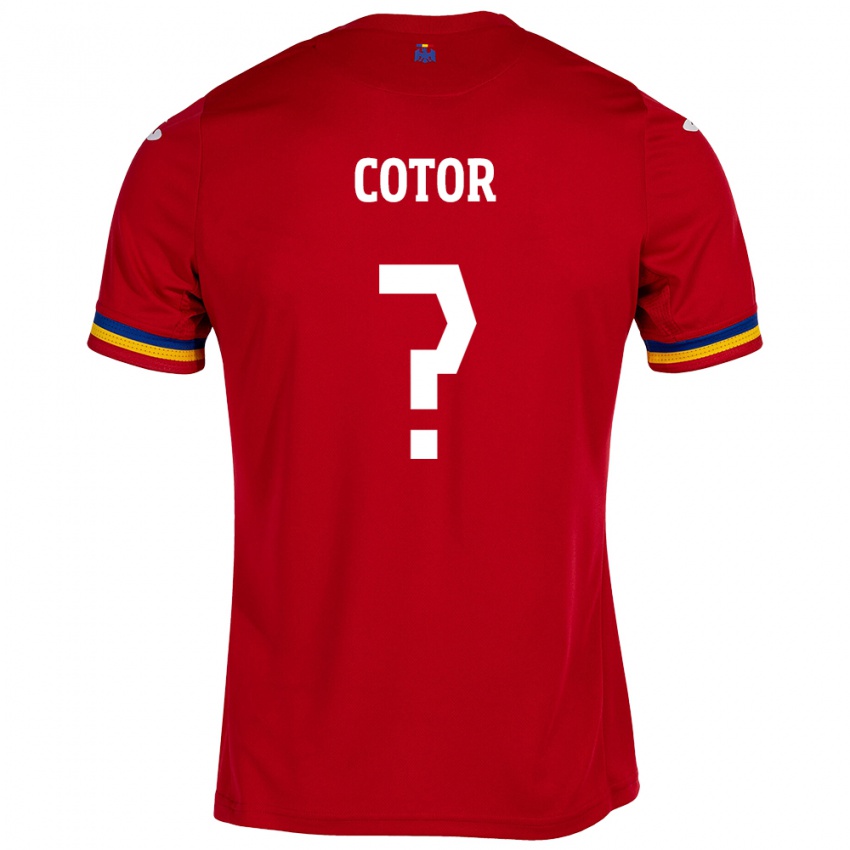 Hombre Camiseta Rumania Eduard Cotor #0 Rojo 2ª Equipación 24-26 La Camisa