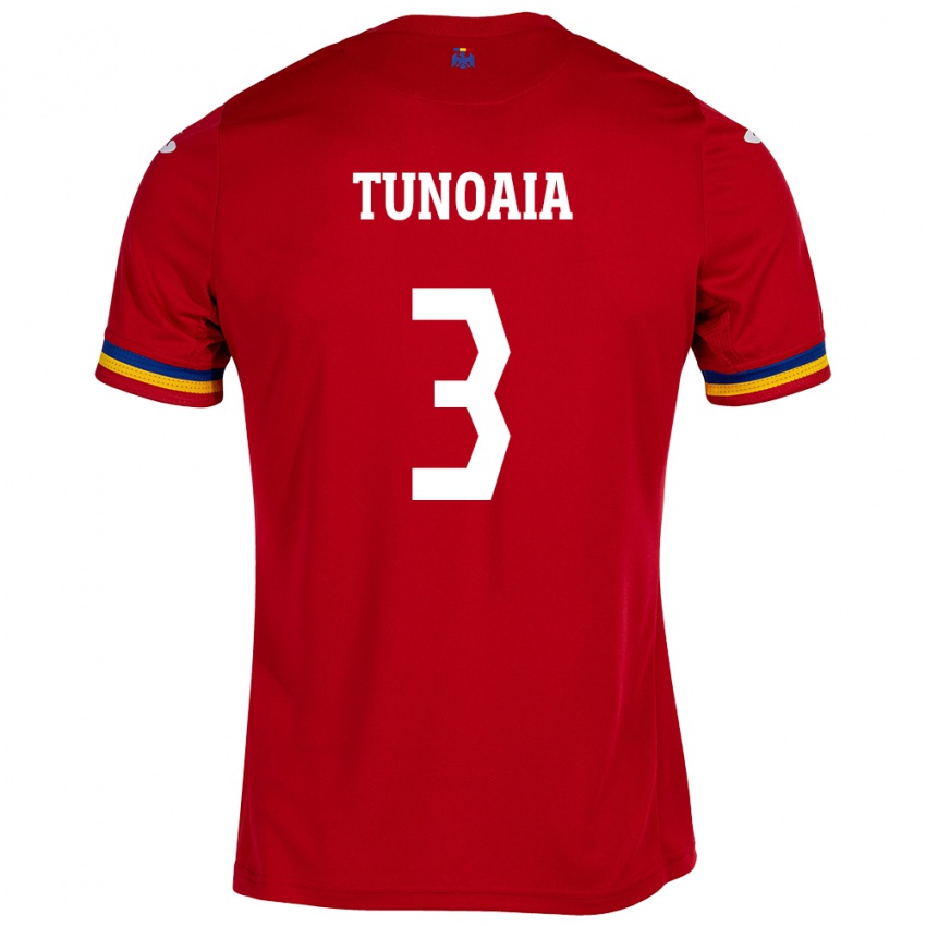 Hombre Camiseta Rumania Alexandra Tunoaia #3 Rojo 2ª Equipación 24-26 La Camisa